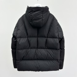 Moncler Fusain Men's Hooded Short Down Jacket