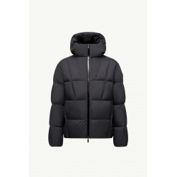 Moncler Fusain Men's Hooded Short Down Jacket