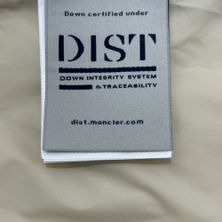 Moncler Casual Solid Color Hooded Long Down Jacket Cream