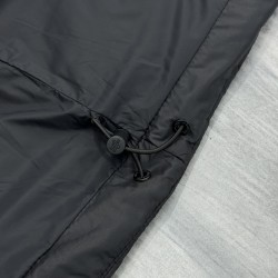 Moncler Casual Solid Color Hooded Long Down Jacket Black