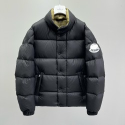 Moncler Tripiti Logo Stand Collar Zip-Up Down Jacket Black