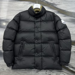 Moncler Tripiti Logo Stand Collar Zip-Up Down Jacket Black