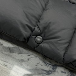 Moncler Tripiti Logo Stand Collar Zip-Up Down Jacket Black