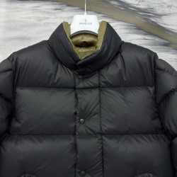 Moncler Tripiti Logo Stand Collar Zip-Up Down Jacket Black