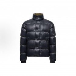 Moncler Tripiti Logo Stand Collar Zip-Up Down Jacket Black