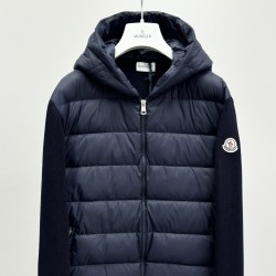 Moncler Men's Lined Wool Zip-Up Hooded Sweatshirt