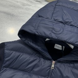 Moncler Men's Lined Wool Zip-Up Hooded Sweatshirt