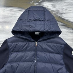 Moncler Men's Lined Wool Zip-Up Hooded Sweatshirt