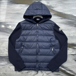 Moncler Men's Lined Wool Zip-Up Hooded Sweatshirt
