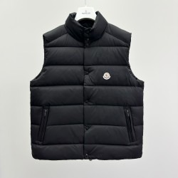 Moncler FW25 Solid Color Vest Down Black 