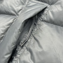 Moncler Hooded Short Zip-Up Down Jacket Grey