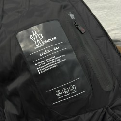 Moncler Grenoble Albiez Detachable Hooded Zippered Long-Sleeve Down Brown