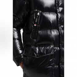 Moncler Chiablese Series Long-Sleeve Down Jacket Black