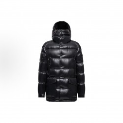 Moncler Chiablese Series Long-Sleeve Down Jacket Black