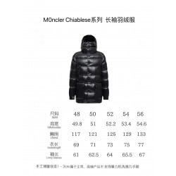 Moncler Chiablese Series Long-Sleeve Down Jacket Black