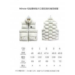 M0ncler x Christopher Raxxy  Down Vest White