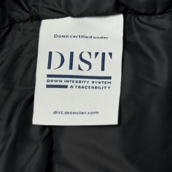 M0ncler Logo Print Double-Front Hooded Long-Sleeve Down Jacket Green