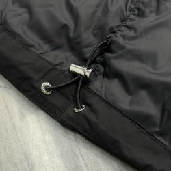 M0ncler Logo Print Double-Front Hooded Long-Sleeve Down Jacket Green