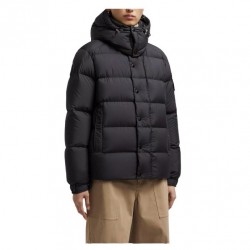 M0ncler Logo Print Double-Front Hooded Long-Sleeve Down Jacket Green