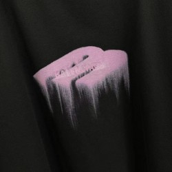 GT Balenciaga Men's Wet Brush T-shirt in Black