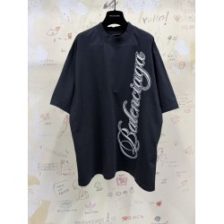 GT Balenciaga Men's Cursive T-shirt in Black/white