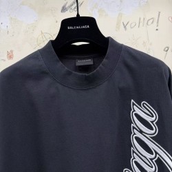 GT Balenciaga Men's Cursive T-shirt in Black/white