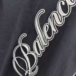 GT Balenciaga Men's Cursive T-shirt in Black/white