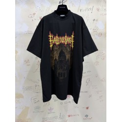 GT Balenciaga Men's Balenciaga Sacré Coeur T-shirt in Black