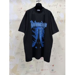 GT Balenciaga Men's Paris Thunderstorm T-shirt in Black