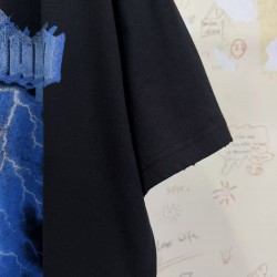 GT Balenciaga Men's Paris Thunderstorm T-shirt in Black