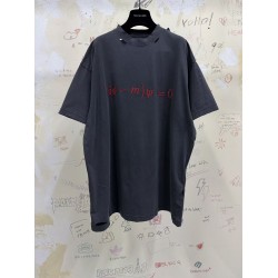 GT Balenciaga Men's Dirac Equation T-shirt in Washed Black/red