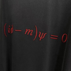 GT Balenciaga Men's Dirac Equation T-shirt in Washed Black/red