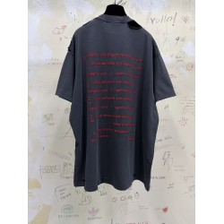 GT Balenciaga Men's Dirac Equation T-shirt in Washed Black/red
