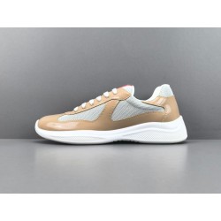 GT Prada Amecica's Cup Fabric Sneakers Gold