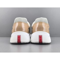 GT Prada Amecica's Cup Fabric Sneakers Gold