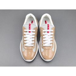 GT Prada Amecica's Cup Fabric Sneakers Gold
