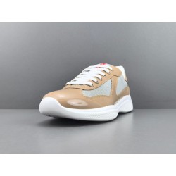 GT Prada Amecica's Cup Fabric Sneakers Gold
