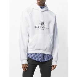 Balenciaga BB White Hoodie