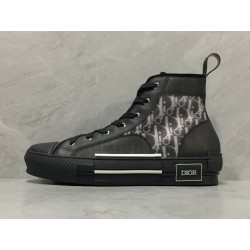 Dior B23 Hi Top Sneakers oblique monogram Black