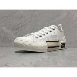 Dior B23 LowTop Sneakers oblique monogram Triple White