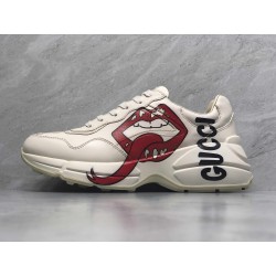 GT Batch Gucci Men's Rhyton leather sneaker with mouth