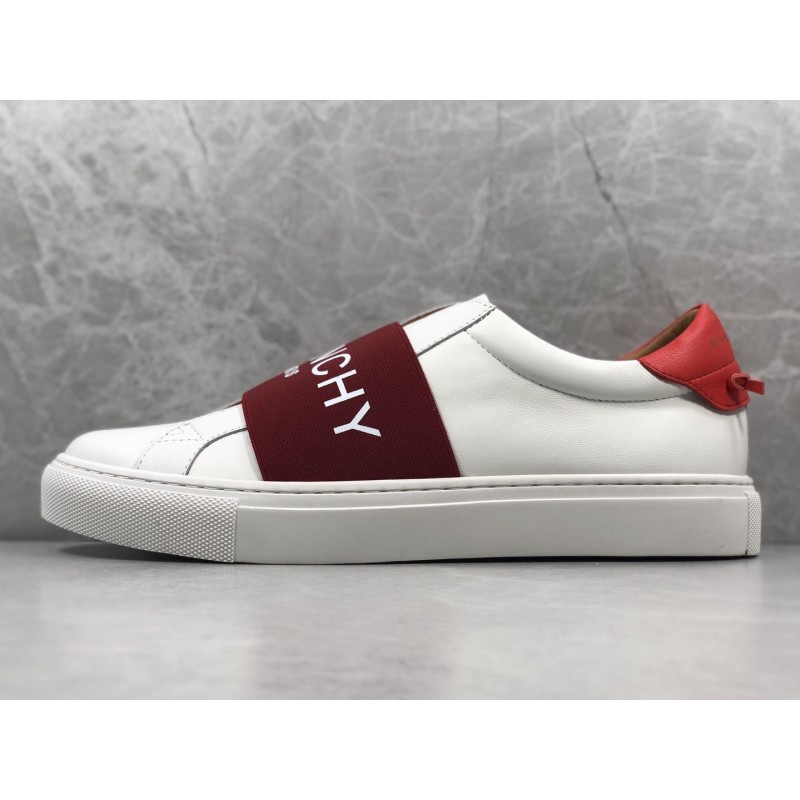 GT Batch Givenchy Paris Strap Sneakers White Red