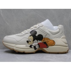 GT Gucci Men's White Disney X Rhyton Trainer