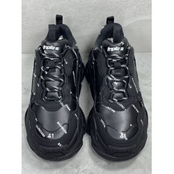 GT Batch Balenciaga Triple S All Over Logo Black