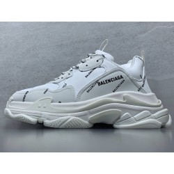 GT Batch Balenciaga Triple S All Over Logo White