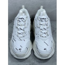 GT Batch Balenciaga Triple S All Over Logo White