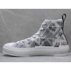 GT Dior B23 x Daniel Arsham Newspaper Print Hi Top Sneaker