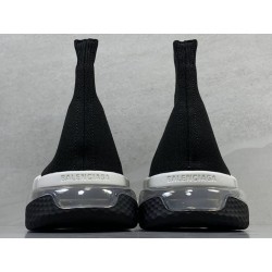 GT Batch Balenciaga Speed Trainer Clear Sole Black White Clear Black