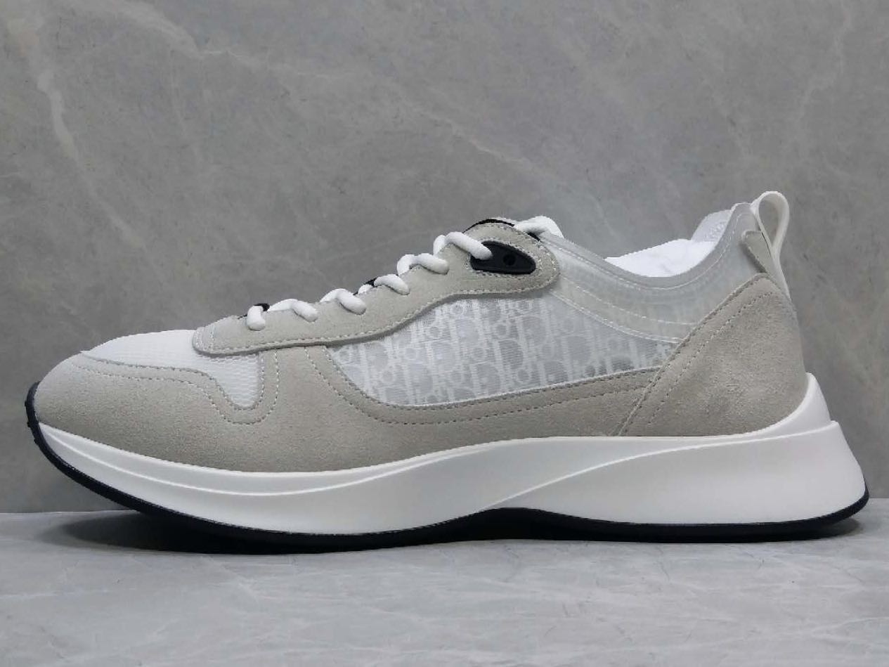 GT Dior B25 Oblique Canvas and Suede Sneaker White - Allkicks247