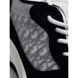 GT Dior B25 Oblique Canvas and Suede Sneaker Black